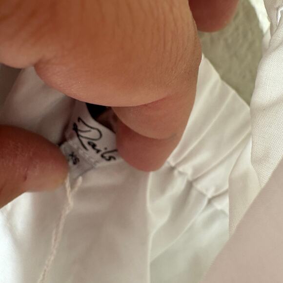 Rails XS Jayla Top One Shoulder Asymmetric White Cotton Lyocell Short Sleeve - Picture 10 of 10